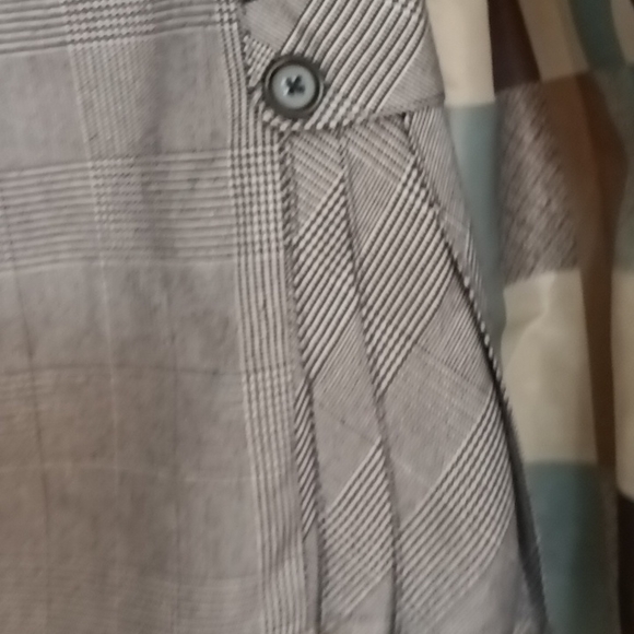 FINAL PRICE LANDS'END girl's black&white houndstooth skirt w pleated sides Sz12 - Picture 3 of 3